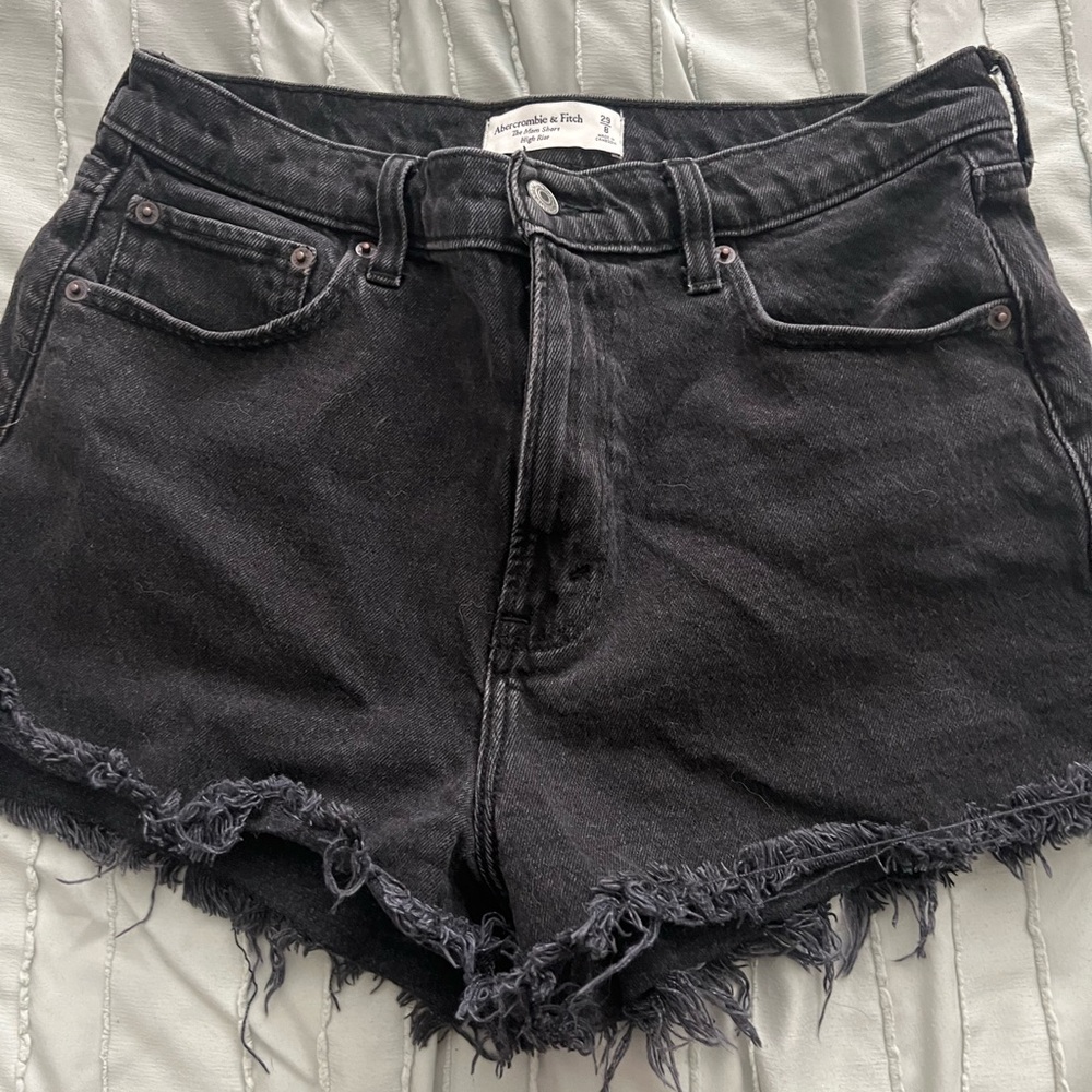 Abercrombie & Fitch Women's Black Denim Shorts